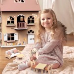 Dolls House Flower Cottage with Starter Furniture Set - Speedy Monkey